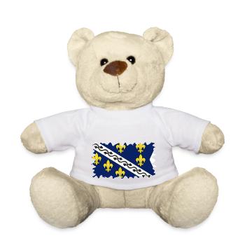 Bosnia in herzegovina europe sarajavo flag mostar - Teddy Bear - white - Front