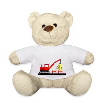 Excavatrice - Nounours - blanc - Devant