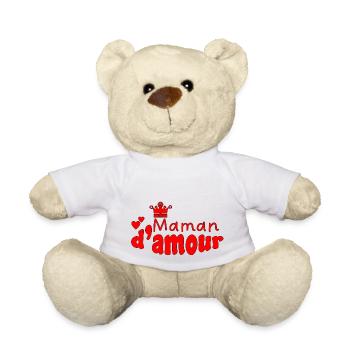 Maman d amour - Nounours - blanc - Devant