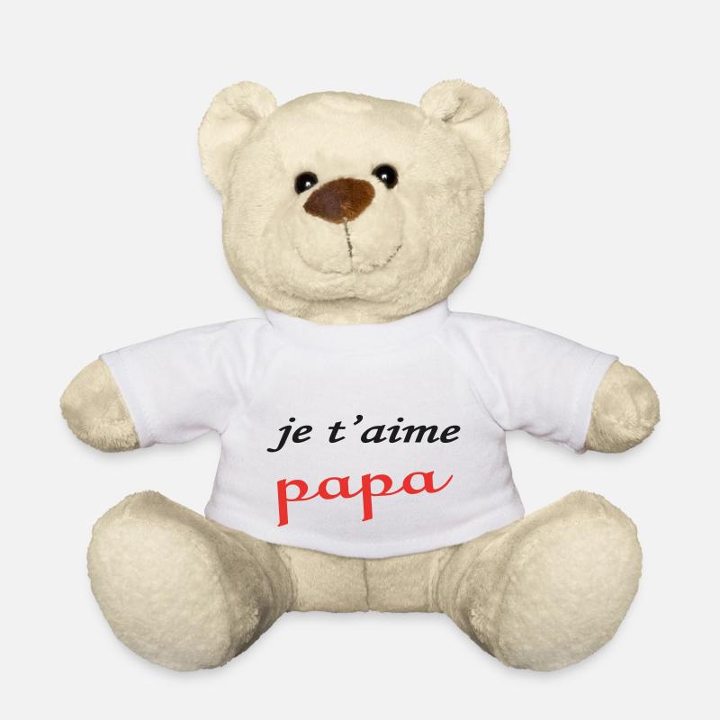 Je t'aime papa - Nounours - blanc