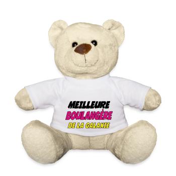 MEILLEURE boulangère DE LA GALAXIE - Nounours - blanc - Devant
