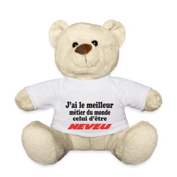 J'ai le meilleur métier du monde : NEVEU - Nounours - blanc - Devant