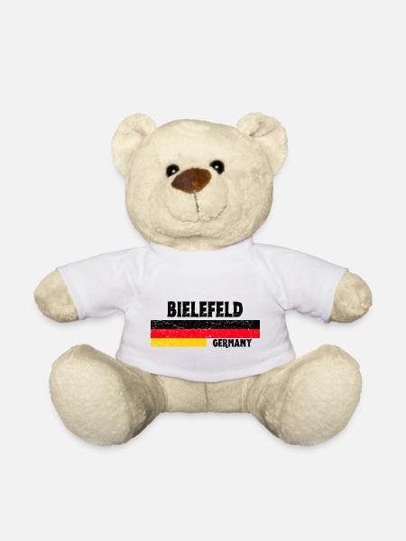 Bielefeld Deutschland Flagge - Teddy - Weiß