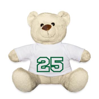Nummer 25 grüner Sport - Teddy - Weiß - Vorne
