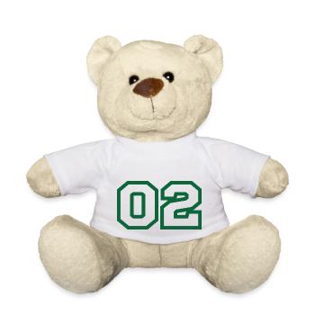 Numéro 2 sport vert - Nounours - blanc - Devant