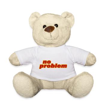 NO PROBLEM - Teddy Bear - white - Front