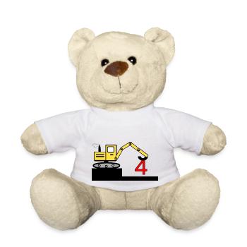 Excavatrice - Nounours - blanc - Devant