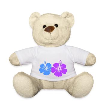 Hibiscus Flower - Teddy Bear - white - Front