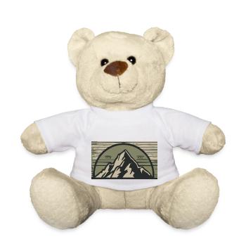 Mountains Mountaineering Adventure - Teddy Bear - white - Front