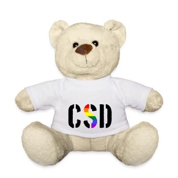 CSD - Christopher Street Day - Gay - Lesbienne - Nounours - blanc - Devant