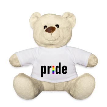 gay pride - gay - lesbian - CSD - LGBTQ+ - Teddy Bear - white - Front