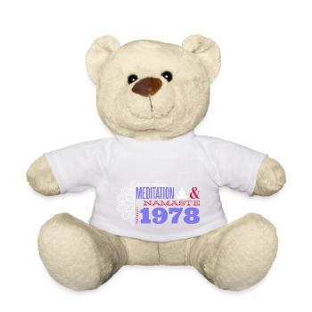 Méditer depuis 1978 - Namaste - Nounours - blanc - Devant