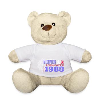 Méditer depuis 1983 - 42 ans de - Nounours - blanc - Devant