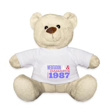 Namaste - Méditer depuis 1987 - 38 ans de zen - Nounours - blanc - Devant