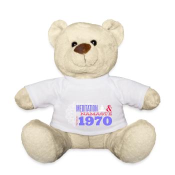Meditieren seit 1970 - 55 Jahre Reflexion - Teddy - Weiß - Vorne