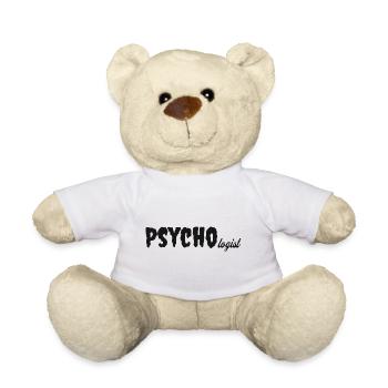 Psycho Loge– Lustiges Psychologen Shirt - Teddy - Weiß - Vorne