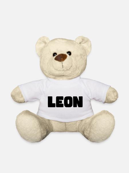 Leon Name - Teddy - Weiß