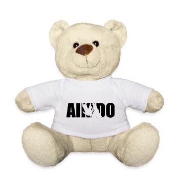 Klassisches Aikido Design – Ruhe & Kraft - Teddy - Weiß - Vorne
