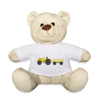 Tracteur agricole - Nounours - blanc - Devant