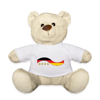 German Flag - Germany - Teddy Bear - white - Front