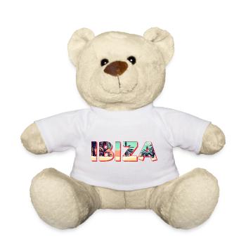 Ibiza Insel Strand Retro Palmen Vintage Souvenir - Teddy - Weiß - Vorne