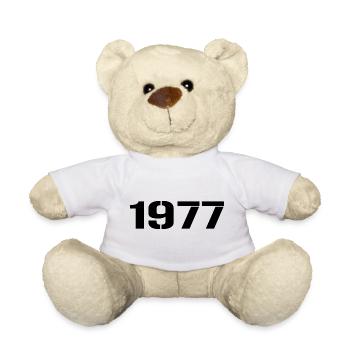 Vintage 1977 - Teddy Bear - white - Front
