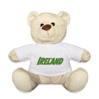 Ireland Green with Shamrock - Teddy Bear - white - Front