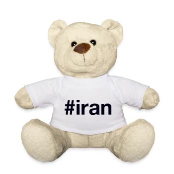 Iran Hashtag - Teddy Bear - white - Front