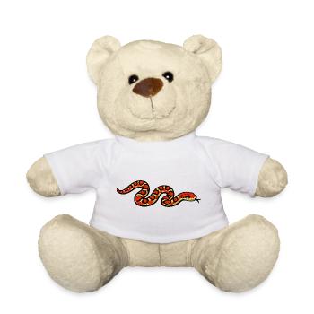 Feurige Schlange Muster - Teddy - Weiß - Vorne