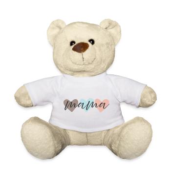 Mama Love Police Pastel Hearts - Nounours - blanc - Devant