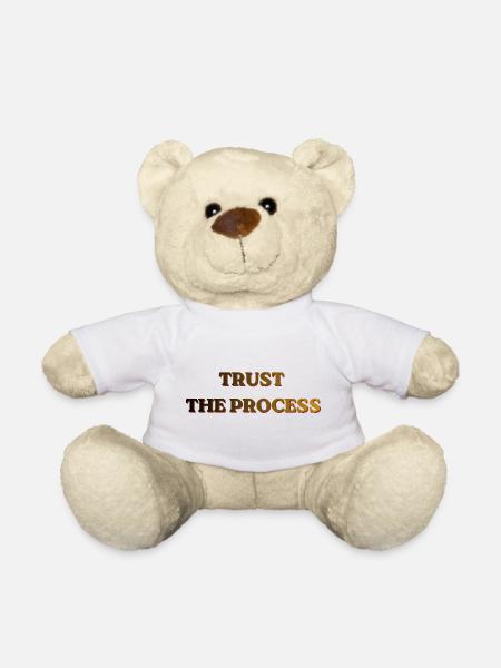 Trust The Process Vintage Banner - Teddy Bear - white