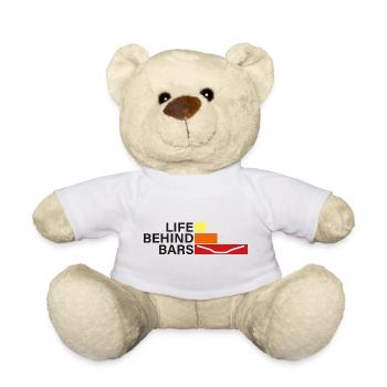 LIFE BEHIND BARS Life behind dumbbells - Teddy Bear - white - Front