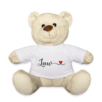 Lettrage Jura Law Heart - Nounours - blanc - Devant