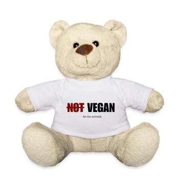 Pas végane pour les animaux - Nounours - blanc - Devant