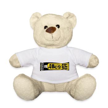 Alles wird gut Experten Kleber retro Psychologie  - Teddy - Weiß - Vorne