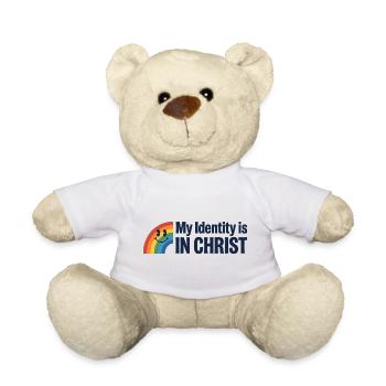 Identity in Christ Rainbow - Teddy Bear - white - Front