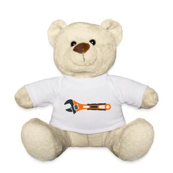 Rollgabelschluessel Grafik - Teddy - Weiß - Vorne
