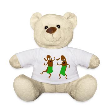 würstchen speise grillen - Teddy - Weiß - Vorne