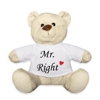 Mr. Right - Teddy - Weiß - Vorne