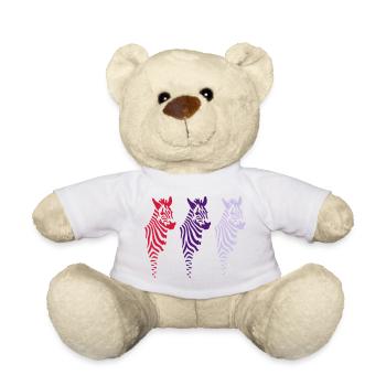Three Zebras (b) - Teddy - Weiß - Vorne