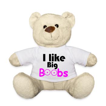 Large breasts - Teddy Bear - white - Front