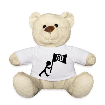Birthday 50 years - Teddy Bear - white - Front
