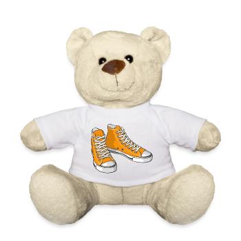 Orange sneakers - Teddy - Weiß - Vorne