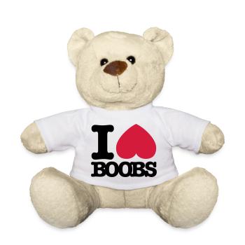 I_love_boobs - Teddy Bear - white - Front