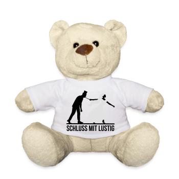 JGA Schluss mit lustig Junggesellen Party stag nig - Teddy - Weiß - Vorne