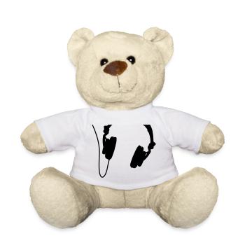 headphones_vector - Teddy Bear - white - Front
