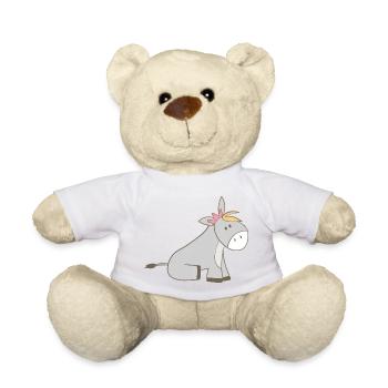 Âne royal avec couronne - Nounours - blanc - Devant