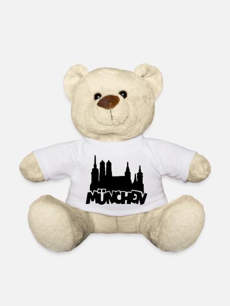 München Skyline - Teddy - Weiß