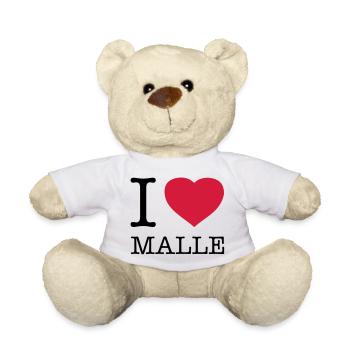 J’AIME MALLE - Nounours - blanc - Devant