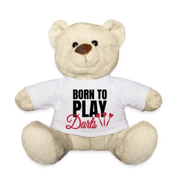 Born to Play Darts Dart Player - Teddy - Weiß - Vorne